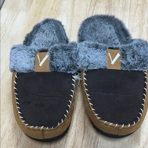 Luxurious Brown and Gray Women's Slippers